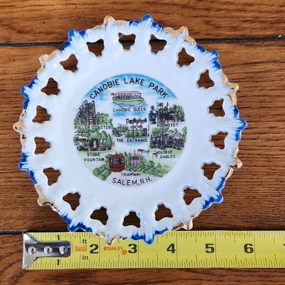 Canobie Lake Park souvenir lattice edge plate - Picture 8 of 8